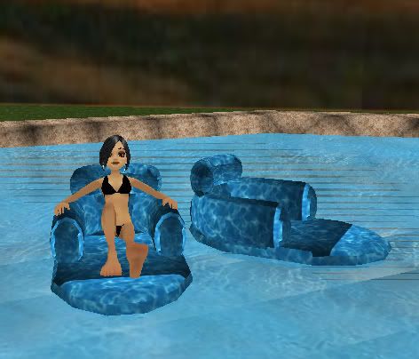 bluish pool float