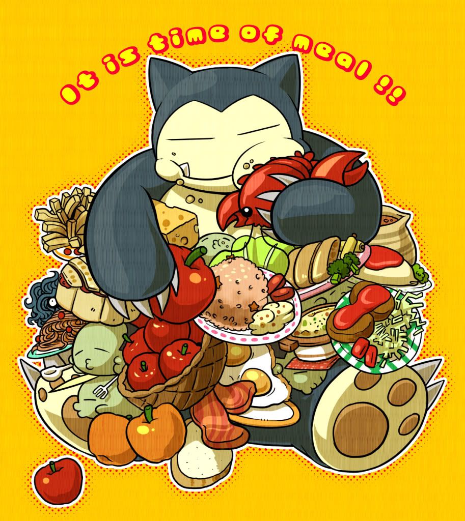 Snorlax Eating Food