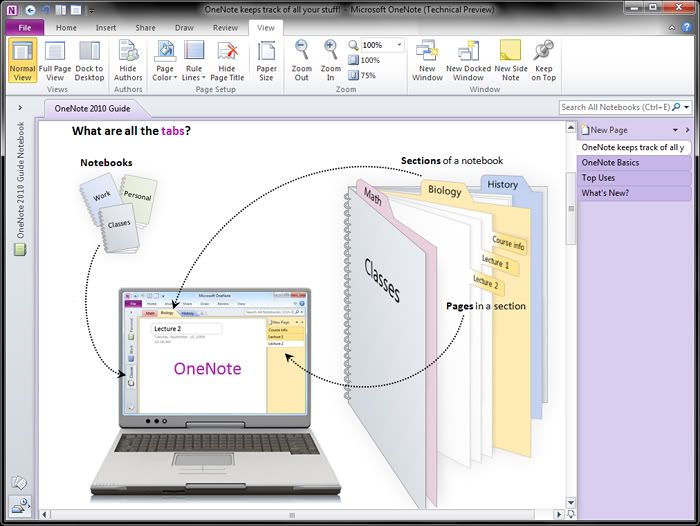 A first look at Microsoft OneNote 2010