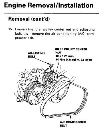 Removing alternator 97 honda civic #3