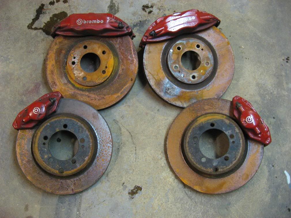 FS Complete Brembos, 18" Enkei Rims/tires, Winter Tires, Lugnuts