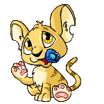 lion with pacifier