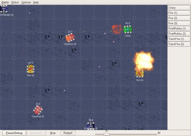 Robocode, боевое поле