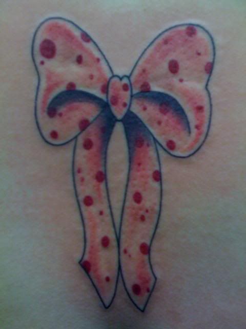 pink bow tattoos. Pink Bow Tattoo