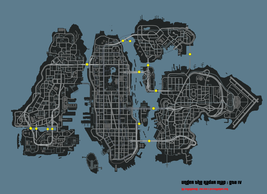 gta 4 map. GTA IV Trophy Guide amp; Road Map