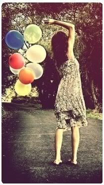 girl with balloons Pictures, Images and Photos
