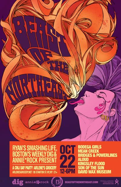 CMJ,Beast of the Northeast,Poster,Man on Fire
