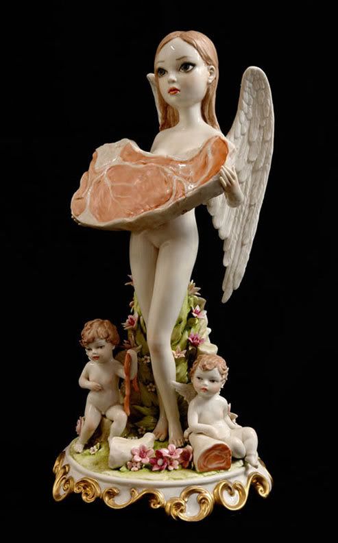  and uncannily translated it into a porcelain sculpture.