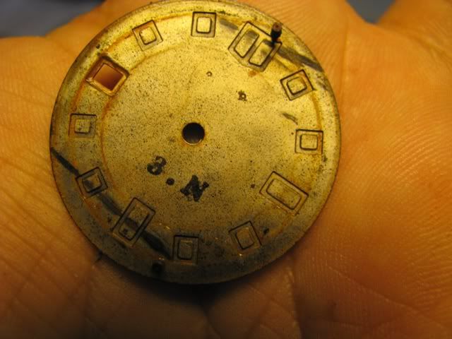 Rear of dial