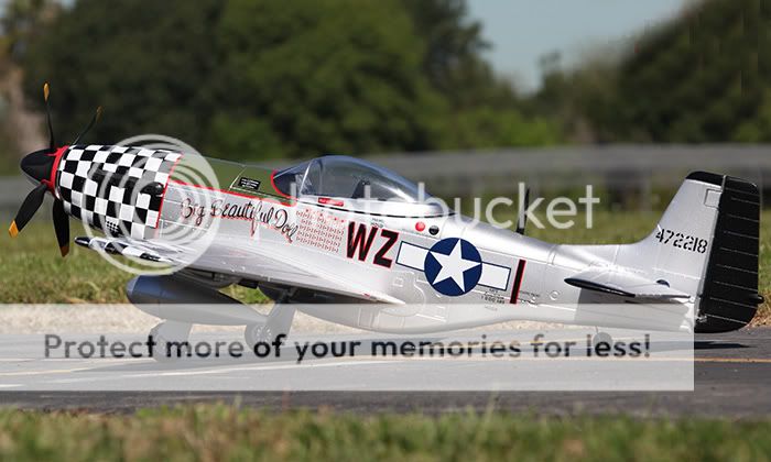 RC Radio Control Controlled P51 Mustang Large Scale Plane Silver With