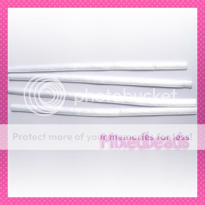 10 White Satin Cover Hair Band Headband Kit Fabric 9/16  