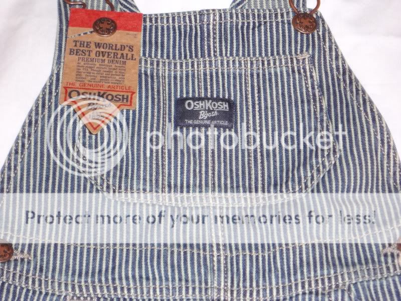 OshKosh Latzhose Jeans blau weiss gestreift Overall Salopette 98/104