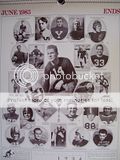 1983 lg College Football Calendar 260+ Player Pics Namath Butkus 