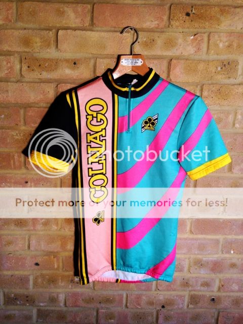 rare vintage italian made colnago classic retro cycling jersey