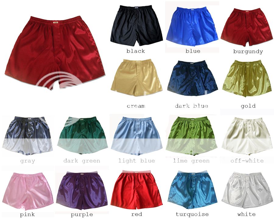 New Thai Silk Boxer Shorts 1,3 or 5 Pairs M L XL 2XL Men's Underwear ...
